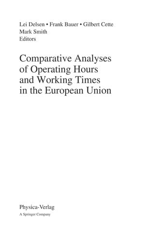 Comparative analyses of operating hours and working times in the European Union