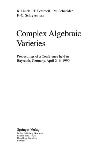 Complex algebraic varieties