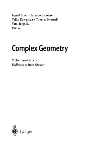 Complex Geometry