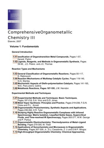 Comprehensive organometallic chemistry III
