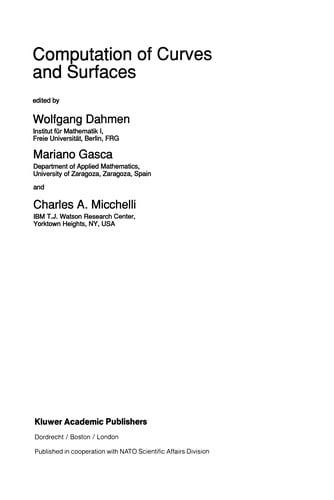 Computation of Curves and Surfaces