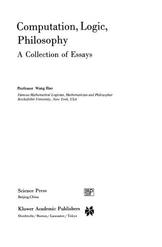 Computation, Logic, Philosophy