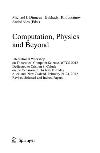 Computation, Physics and Beyond