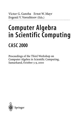 Computer Algebra in Scientific Computing