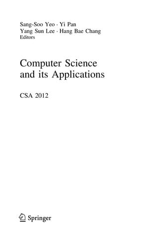Computer Science and its Applications