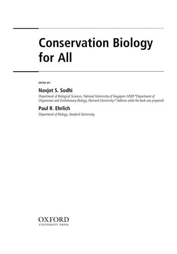 Conservation biology for all