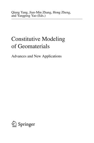 Constitutive Modeling of Geomaterials