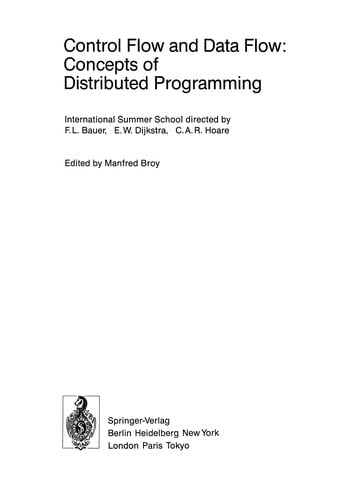 Control Flow and Data Flow: Concepts of Distributed Programming