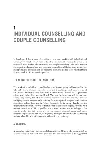 Couple counselling