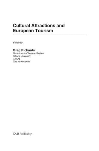 Cultural attractions and European tourism