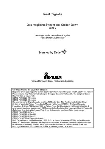 Das magische System des Golden Dawn