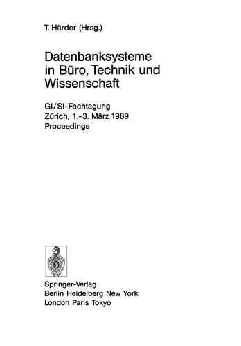 Datenbanksysteme in Büro, Technik und Wissenschaft