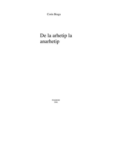 De la arhetip la anarhetip