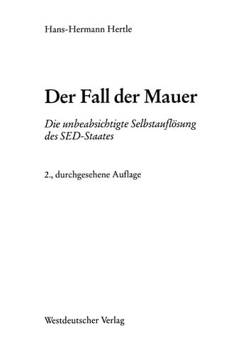 Der Fall der Mauer