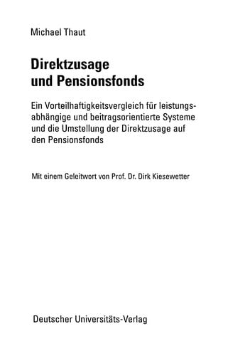 Direktzusage und Pensionsfonds