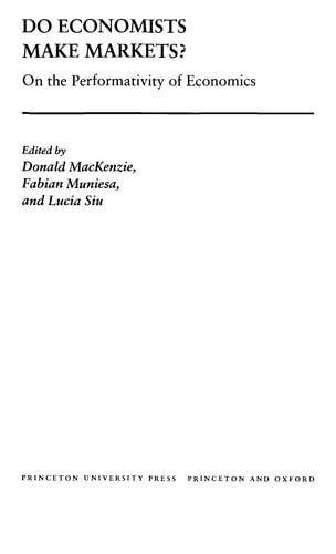 Do economists make markets?