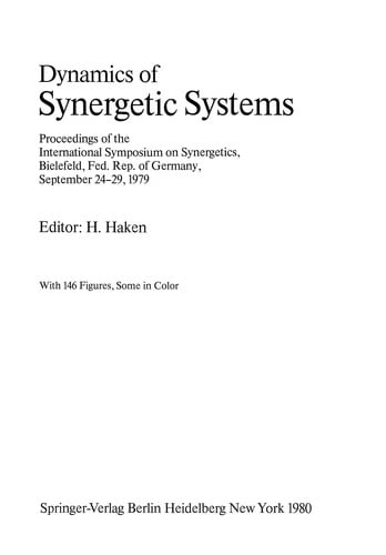 Dynamics of Synergetic Systems