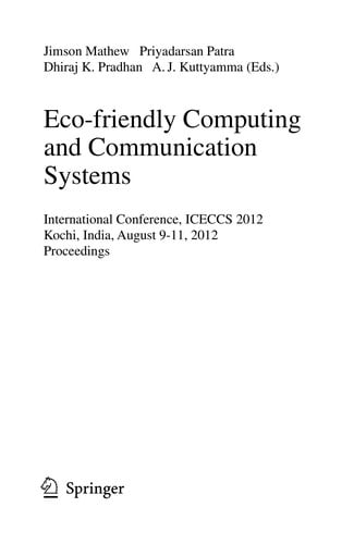 Eco-friendly Computing and Communication Systems