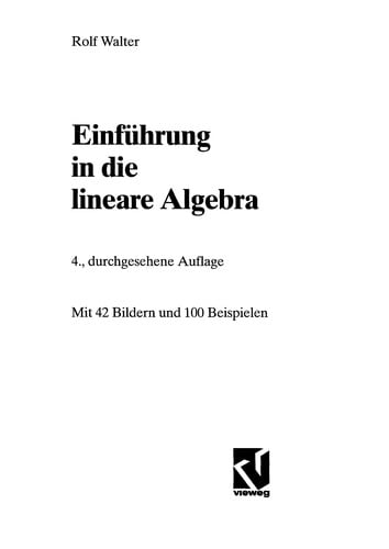 Einführung in die lineare Algebra