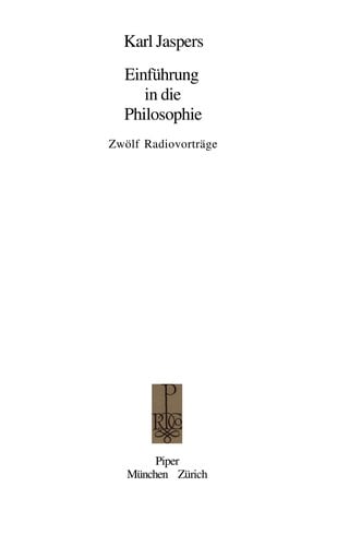 Einfu hrung in die Philosophie