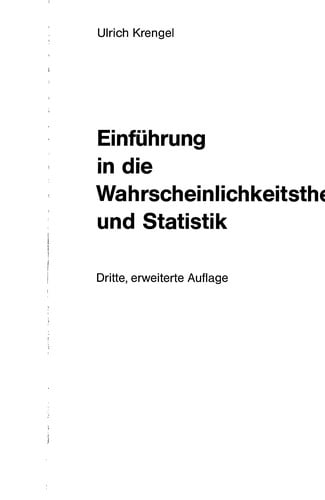 Einführung in die Wahrscheinlichkeitstheorie und Statistik