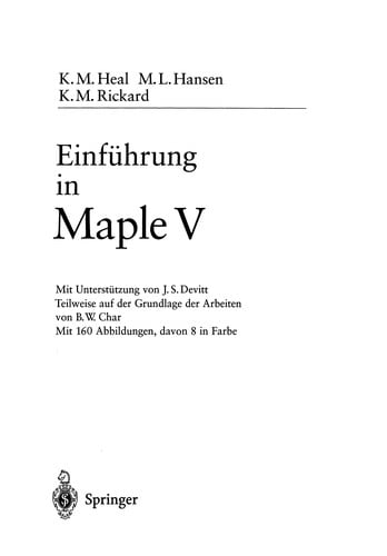 Einführung in Maple V