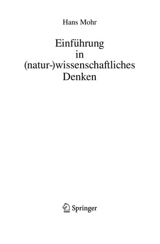 Einführung in (natur-)wissenschaftliches Denken