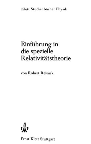 Einführung in die spezielle Relativitätstheorie