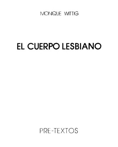 El cuerpo lesbiano