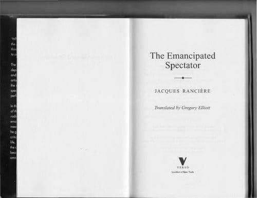 The emancipated spectator