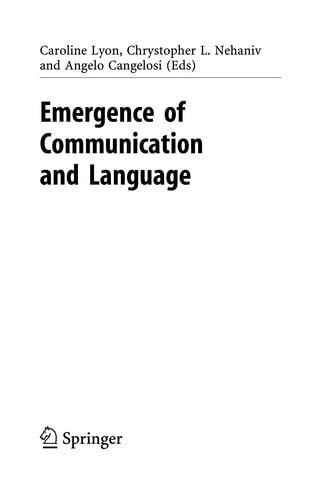 Emergence of communication and language