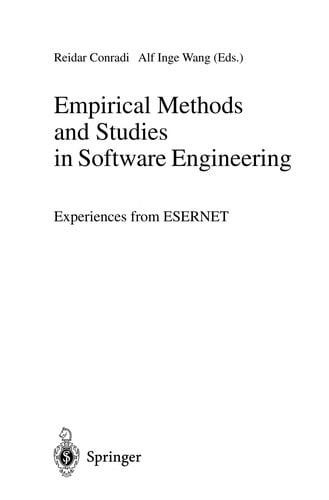 Empirical methods and studies in software engineering