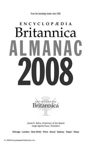 Encyclopaedia Britannica almanac 2008