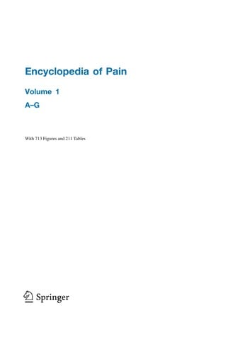 Encyclopedia of pain