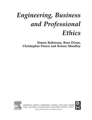 Engineering, business and professional ethics