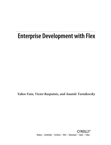 Enterprise development with Flex