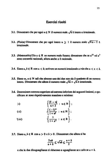 Esercizi di analisi matematica 1