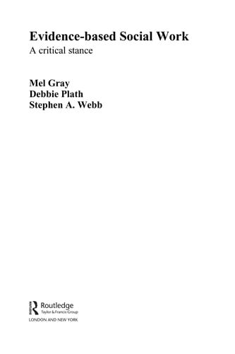 Evidence-based social work