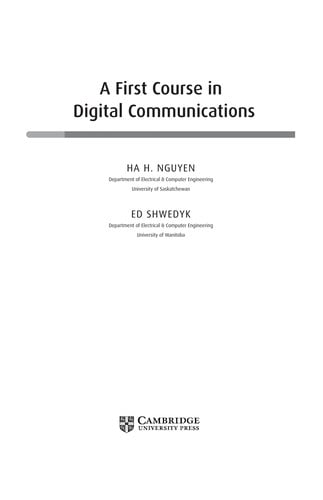 A First Course in Digital Communications