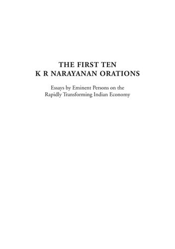 The first ten K R Narayanan orations
