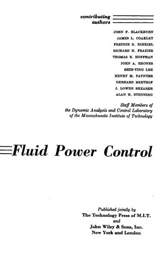 Fluid power control