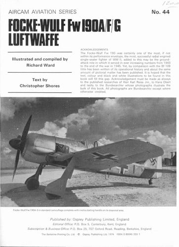 Focke-Wulf Fw 190A, F, G - Luftwaffe