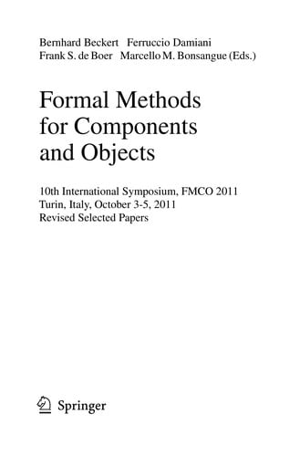Formal Methods for Components and Objects