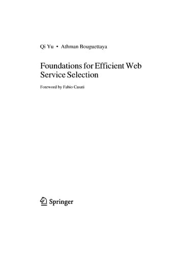 Foundations for Efficient Web Service Selection
