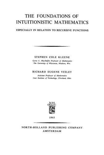 The foundations of intuitionistic mathematics