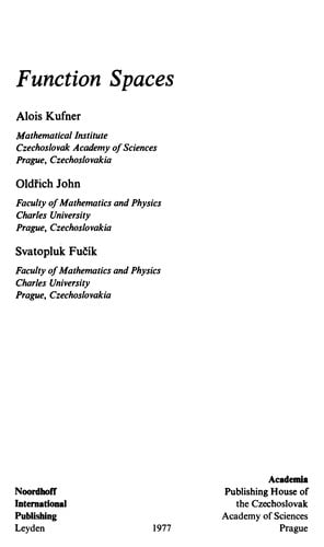 Function spaces