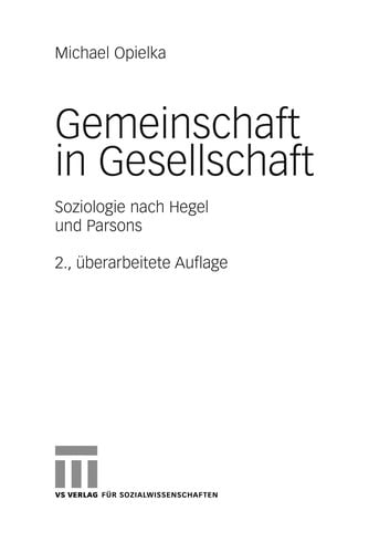 Gemeinschaft in Gesellschaft