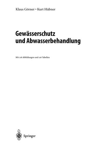 Gewässerschutz und Abwasserbehandlung