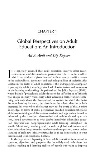 Global perspectives on adult education