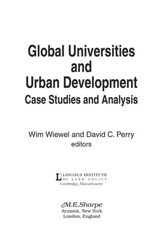Global universities and urban development